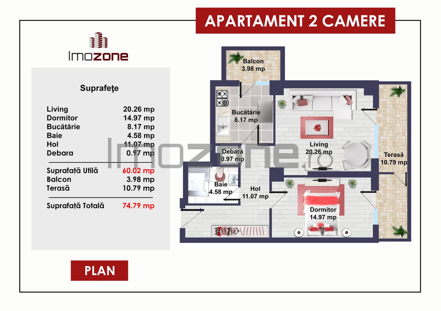 Ansamblul Primavara, 2 camere, decomandat, 74mp, finisat modern si centrala noua - Poză 2