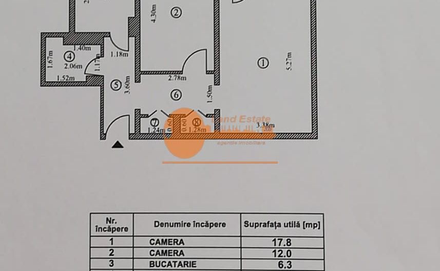 Apartament 2 camere renovat complet – Titan | Etaj 1 | Aproape de Parcul IOR - Schiță 14