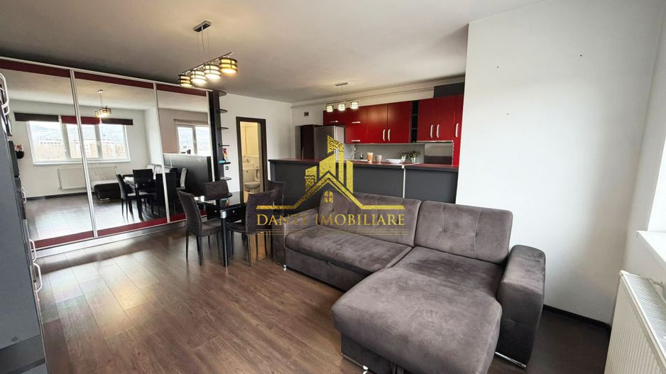 2 camere, spatios, mobilat modern, bloc nou, balcon, zona VIVO - Poză 1