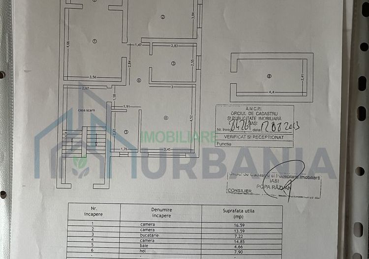 Vand apartament cu 3 camere, decomandat, etaj 1 - Poză 7