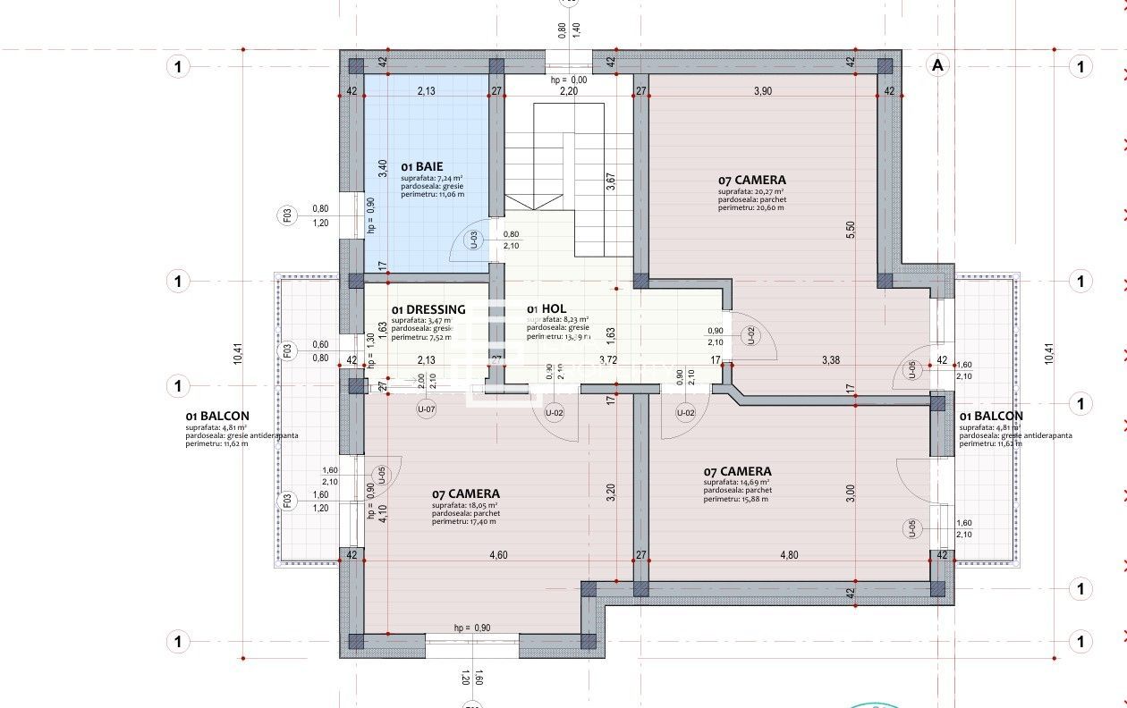 Casă individuală cu 5 camere, 148 mp utili, teren 450 mp – Cristian, Sibiu - Schiță 10