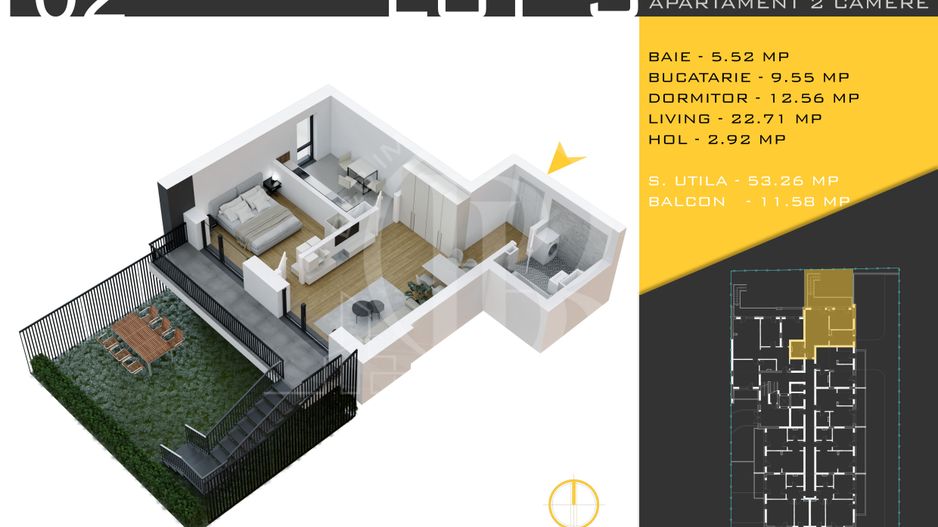 2 camere cu gradina Titan Pallady  Metrou Nicolae Teclu - Schiță 1