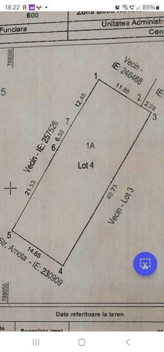 Teren intravilan 600mp, zona Kamsas - Poză 3