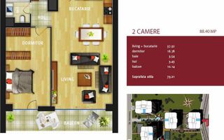 APARTAMENT 2 CAMERE | ETAJ 6 | INCITY - Schiță 24