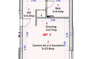 Apartament 3 camere -intabulat - Selimbar zona Shopping City - Schiță 7