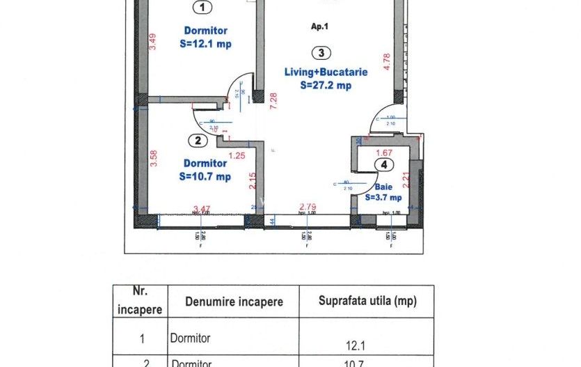 Apartament 3 camere finisat LA CHEIE - Turnisor Sibiu - Schiță 6