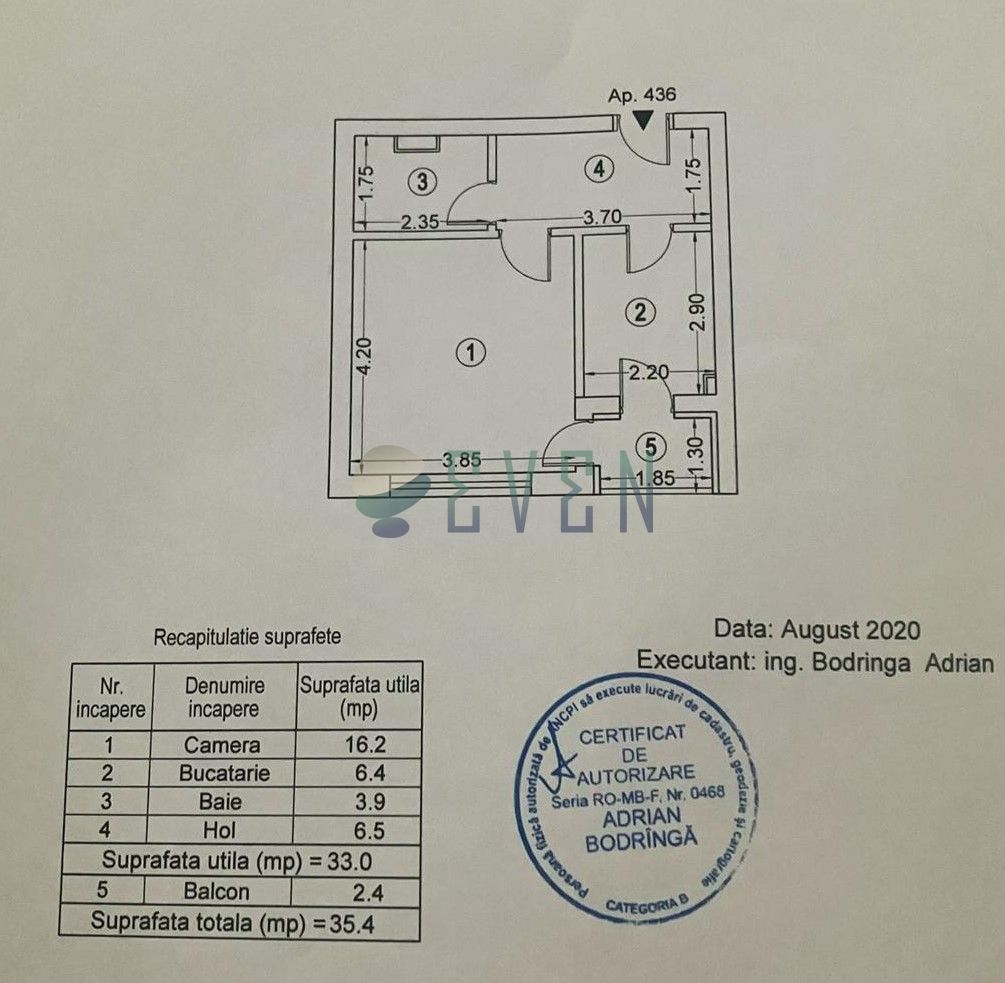 Garsonieră Exigent Plaza Faza 3 – mobilată complet - Schiță 11