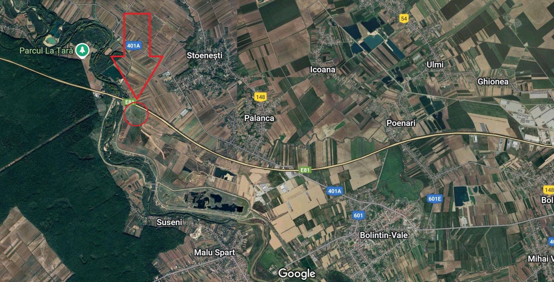 Teren cu deschidere de 97.66ml la Autostrada A1 | 14.103mp - Poză 2