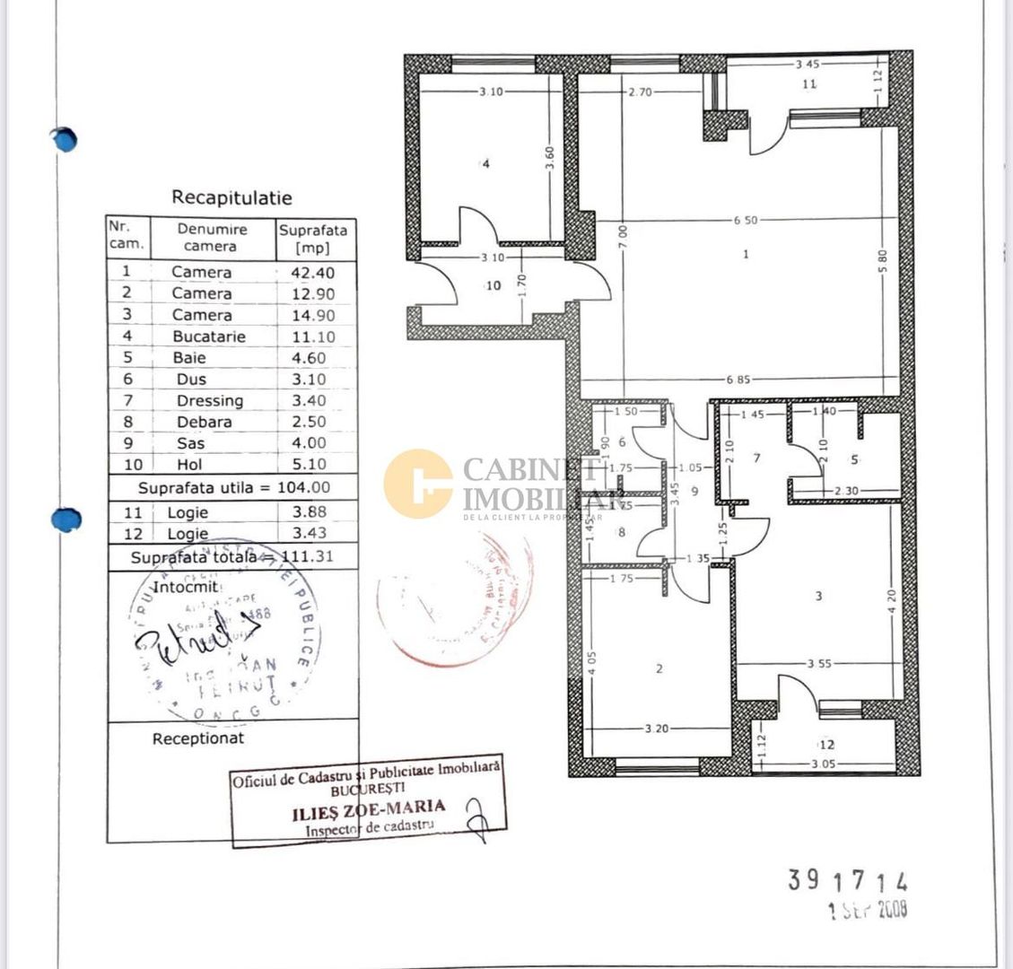 3 camere decomandat Estia Residence | Terase private | Garaj Subteran - Schiță 50