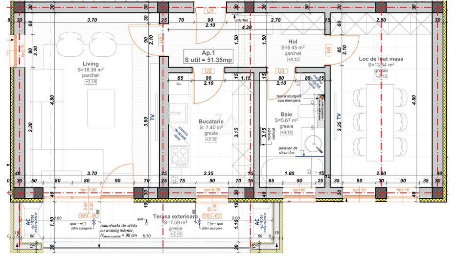 Bloc finalizat la asfalt. Decomandat. Etaj 1. Loc de parcare. - Poză 10