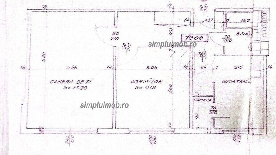 Metrou 1 Decembrie Apartament 2 Camere Decomandat Etaj 1/4 - Schiță 7