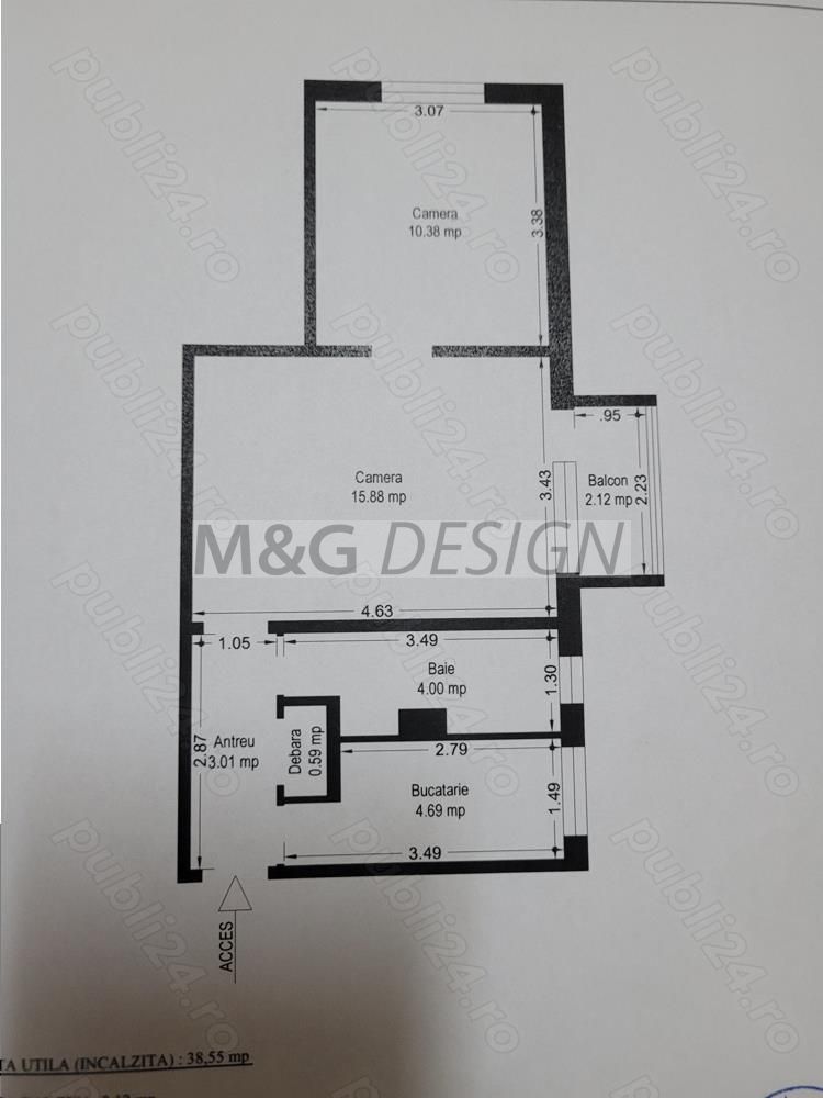Apartament 2 camere Girocului cu centrala - Poză 5