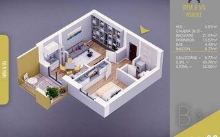 Apartament 2 cam, Metrou, Direct Dez, Comision 0 - Poză 1