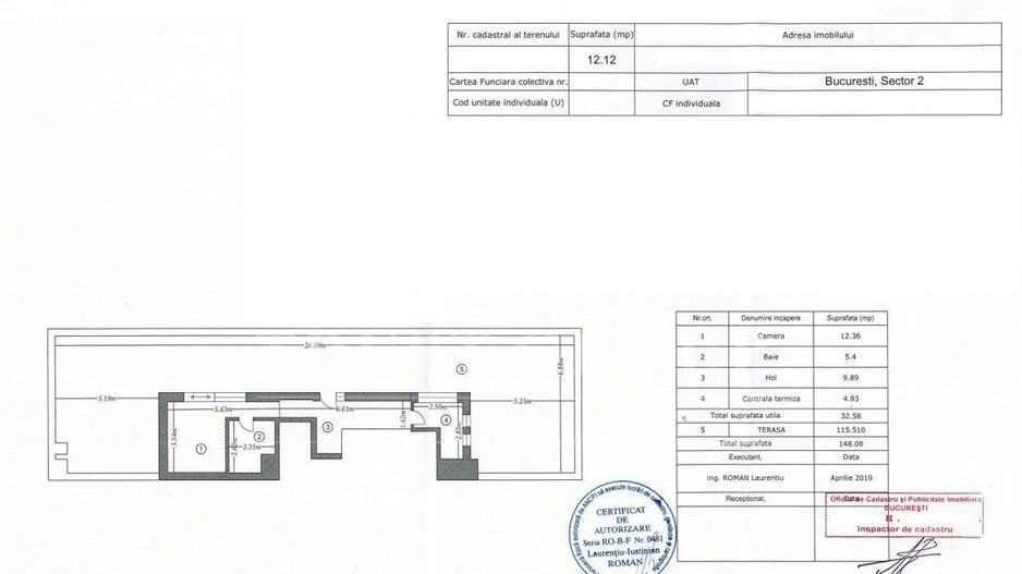 Penthouse deosebit 4 Camere Ultracentral | Terasa 115mp | 2 Locuri parcare - Schiță 35