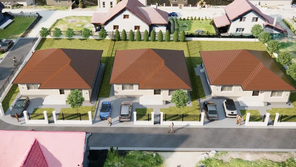Casa 4 cam.2 băi,1 pivniță 1 dressing,500mp.teren,gard,pavaj - Poză 15