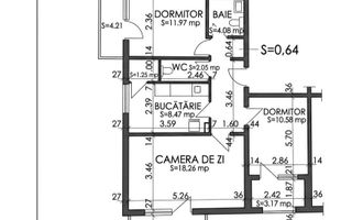 Apartament 3 camere, decomandat - Poză 9