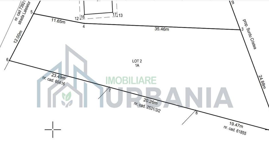 Teren intravilan de 870 mp în satul Păun, comuna Bârnova, strada Lalelelor nr. 20 – toate utilitățile la poartă - Poză 2
