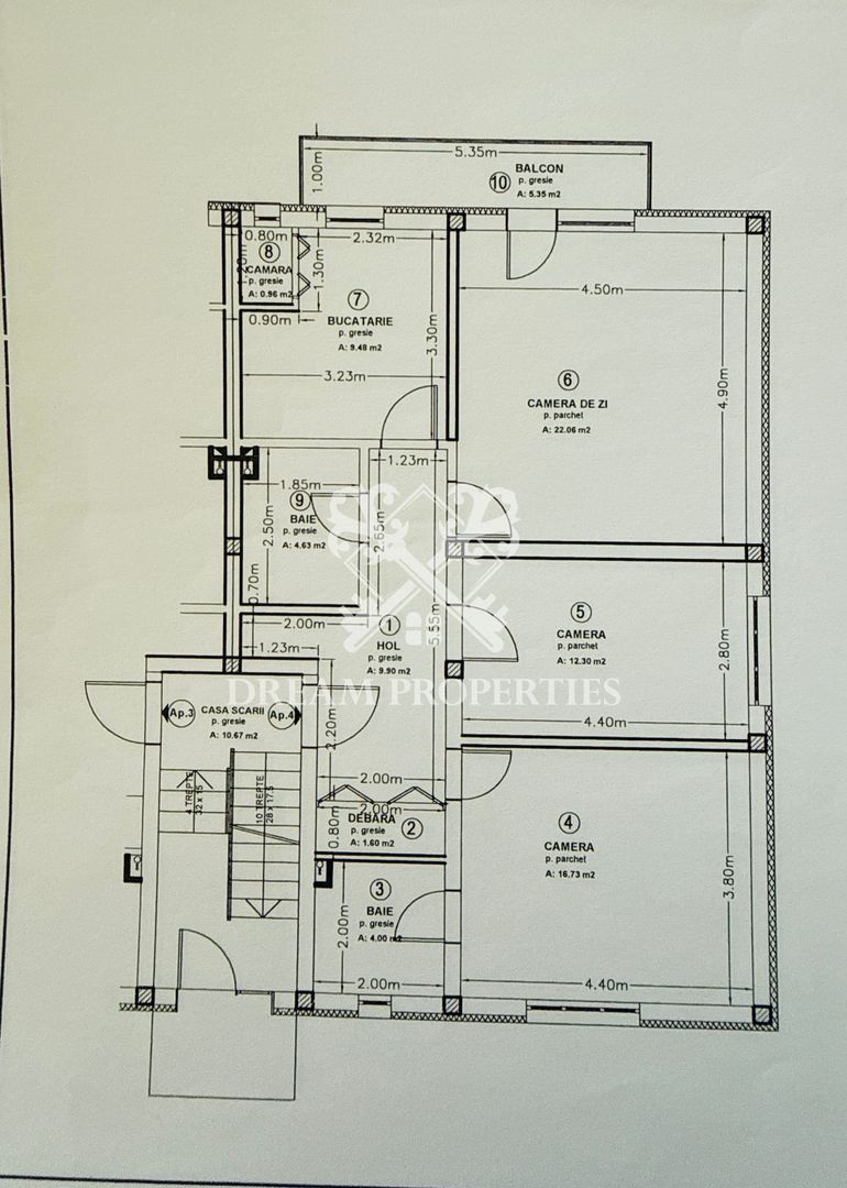 Apartament decomandat cu 3 camere, 2 bai, balcon, parcare, Sannicoara - Poză 15