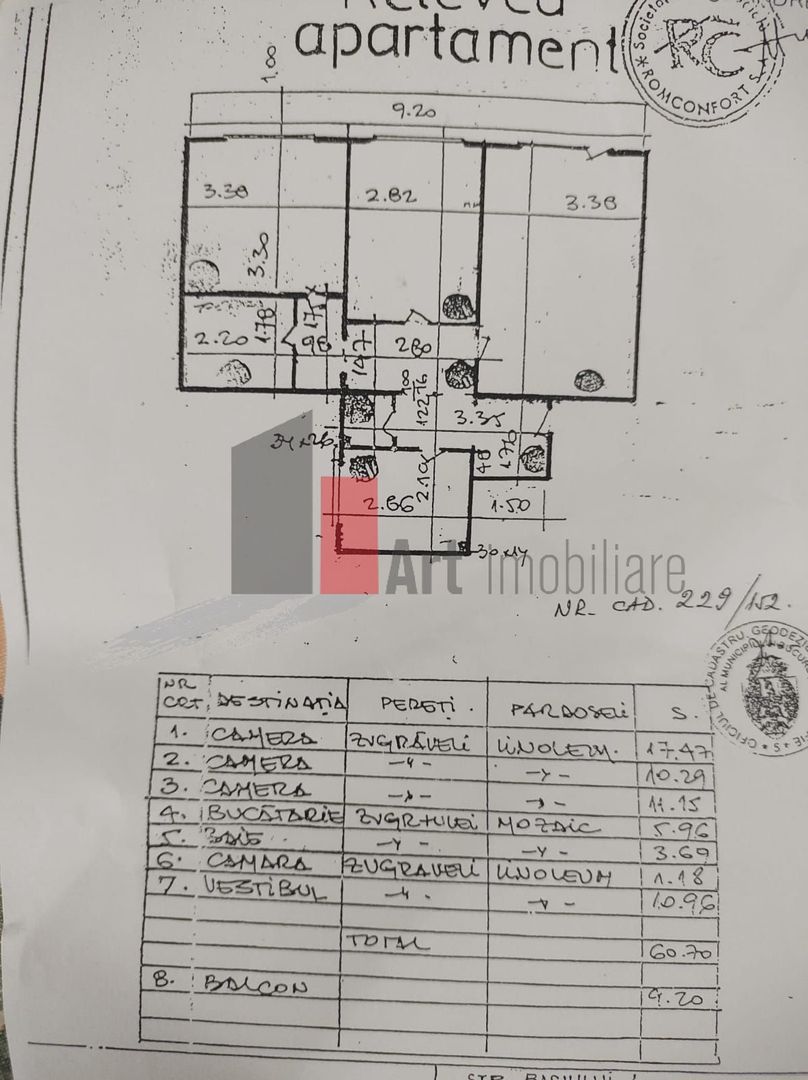 Vânzare apartament decomandat 3 camere cu centrală - Str. Baciului - Poză 15