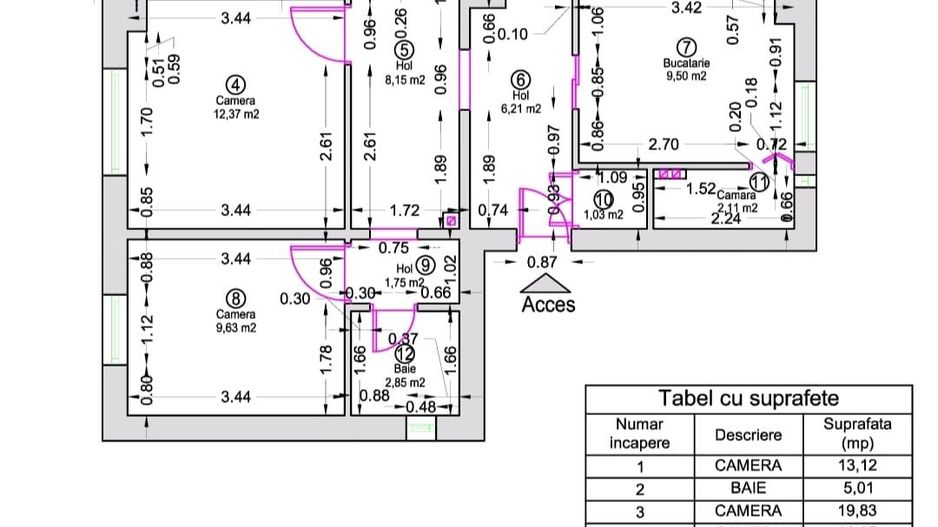 Apartament 4 camere,  decomandat, 96 mp, comison 0%. - Poză 8