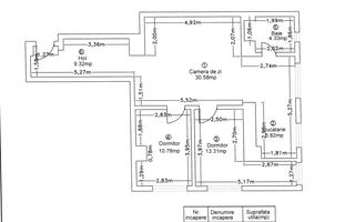 3 Camere Sebastian 2014 | Etaj 7/10 | 74 mp | Modern - Schiță 19