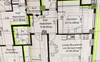 Apartament 3 Camere | 66mp | Zonă Dezvoltată | Tractorul - Poză 4