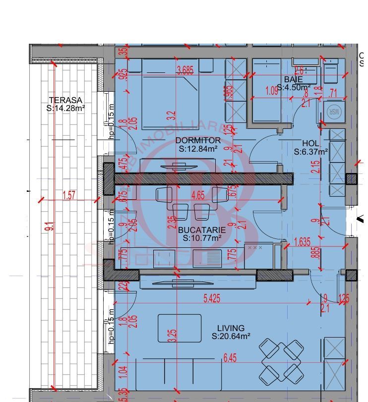 Apartament 2 camere Promo Loc Parcare Theodor Pallady - Schiță 2