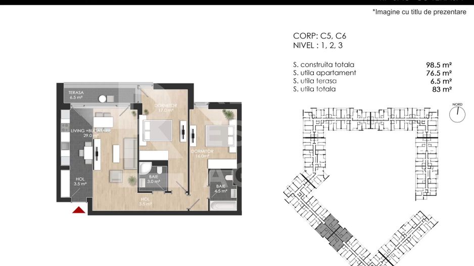 Vânzare, apartament cu 3 camere în zona Bucureștii Noi - Poză 14