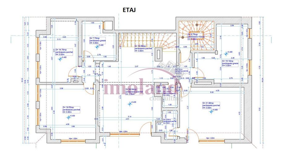 Etaj de vila - inchiriere office - Primaverii - Schiță 13