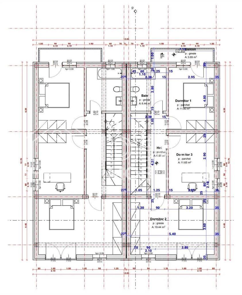 Casa cu 4 camere si 250 mp de curte, in Cartierul Arhitectilor - Schiță 16