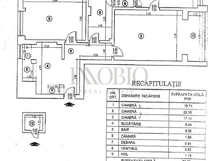 Apartament 3 camere de vânzare | Calea Victoriei | Vedere către Muzeu - Schiță 8