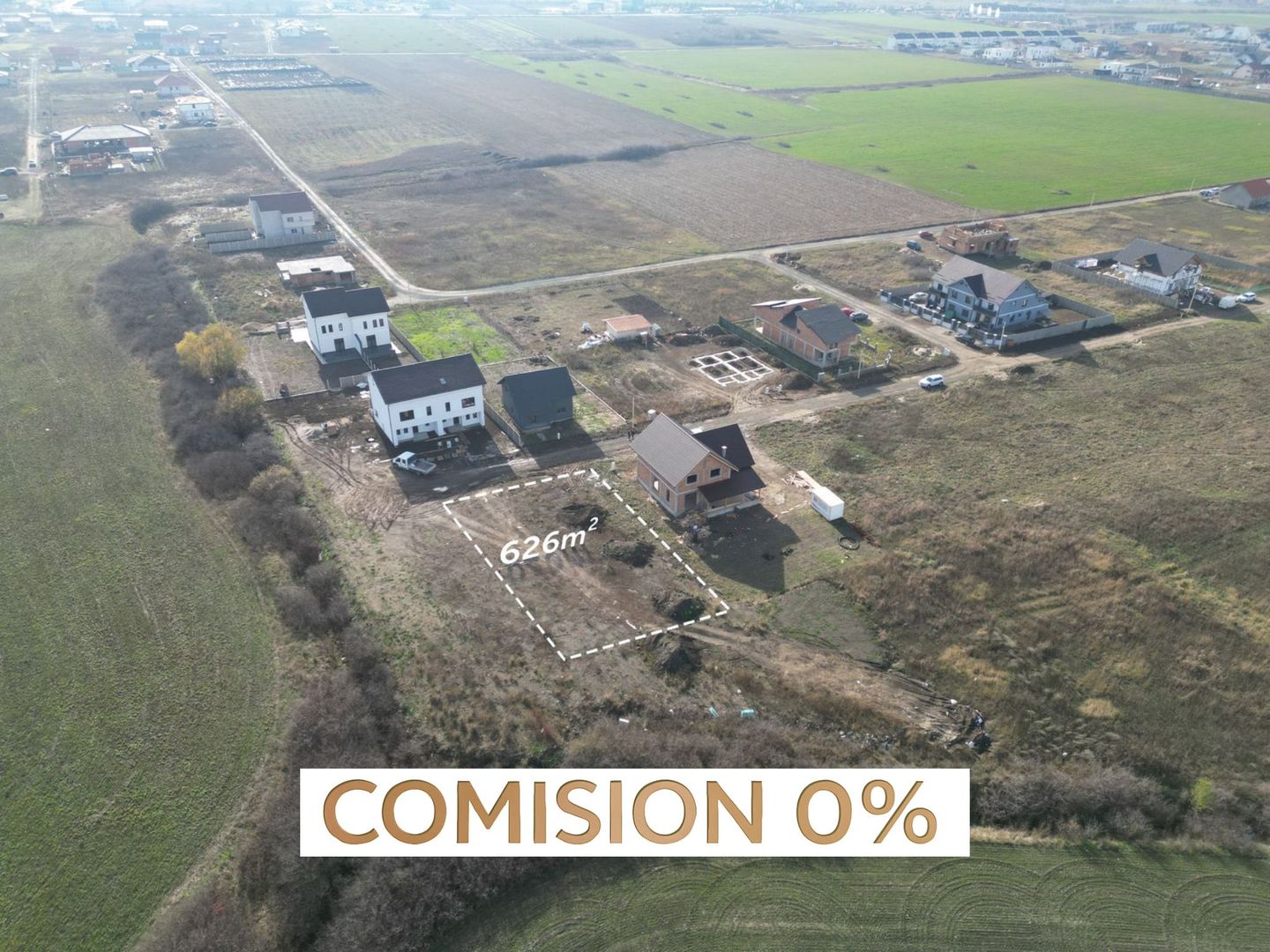 COMISION 0%, Teren 626 MP, 2 Fronturi, 33m X 19m, UTILITATI, SACALAZ - Poză 1