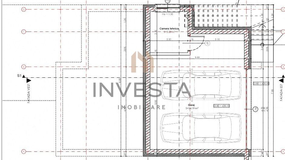 Casa de inchiriat cu curte de aproximativ 400 mp, cartier Borhanci - Schiță 14