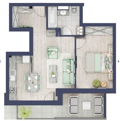 Apartament cu doua camere in Turnisor - Poză 1