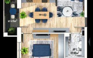 Apartament 1 cameră de vânzare. Ansamblu rezidențial nou! - Poză 1