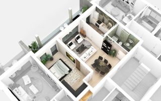 Apartament 2 camere,  54.12 mp,  terasa 14.42 mp (ALP-20J-DO-ap.2) - Poză 2