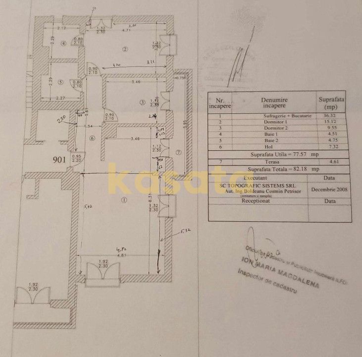 3 camere I Cosmopolis I decomandat I parcare I 78mp I COMISION 0% - Schiță 13