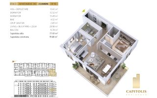 DEZVOLTATOR: Apartament cu 3 camere, Capitolis Residence, Tractorul - Poză 2