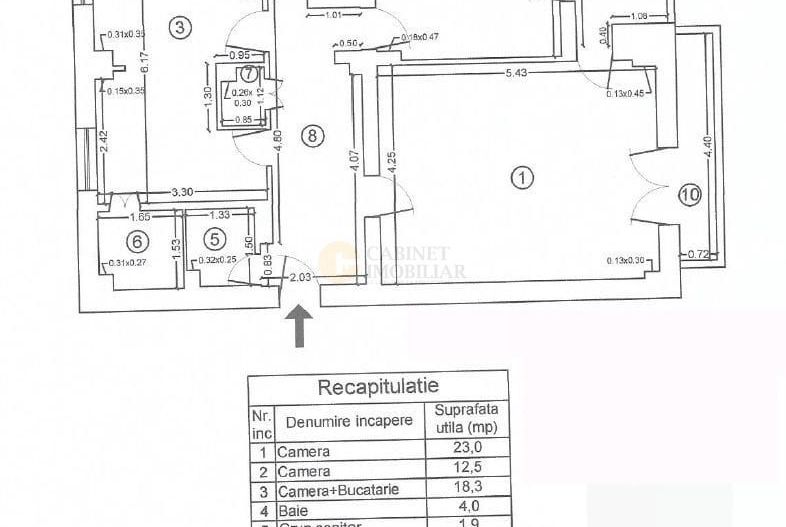 Proprietar vand 3 camere, 2/6 ultracentral (Parlament), 1995 - Schiță 9