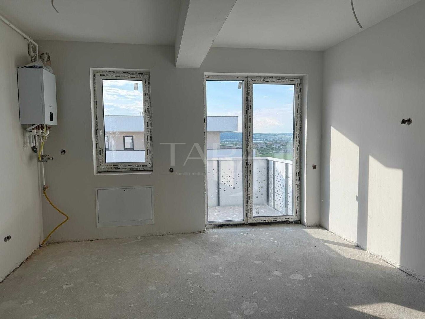 Apartament cu 3 camere, bloc nou, semifinisat, garaj, Apahida. - Poză 3