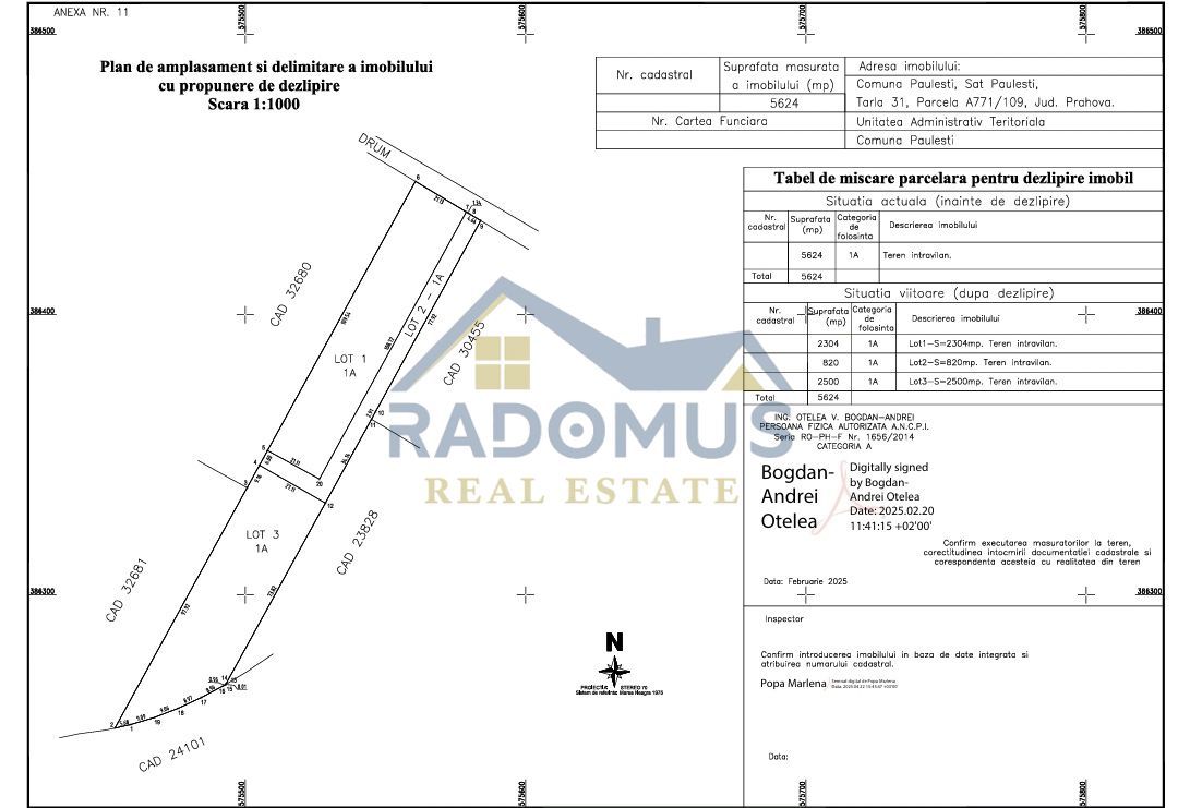 Teren industrial intravilan – 5.633 mp – deschidere 27 ml – acces DN1 - Schiță 8