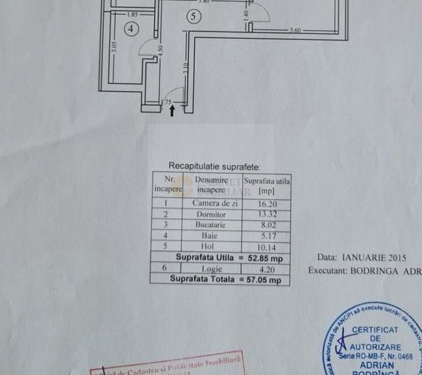 2 Camere - 57MP | Decomandat | Bloc 2016 | Parcul Liniei-M Lujer 5 min - Schiță 8