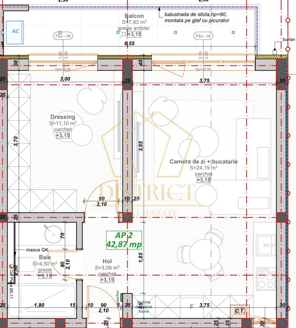 Apartament cu 2 camere si terasa de 8mp | Giroc | Profi - Poză 7