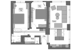 Apartament 3 camere Mamaia Nord cu vedere la mare - Poză 3