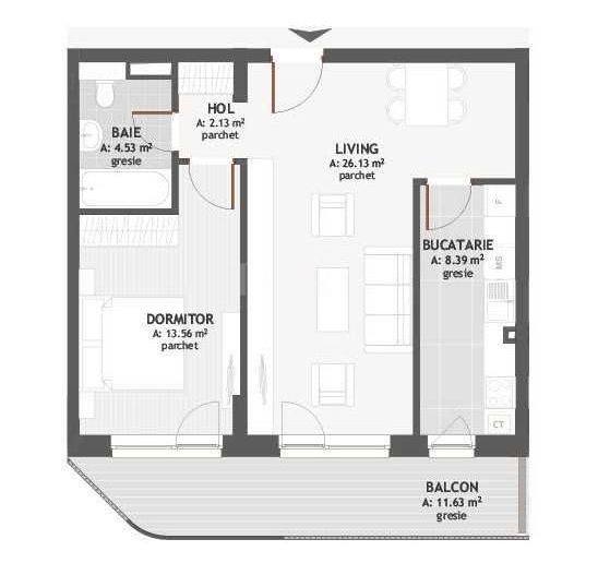 Apartament 2 camere, Florești, zonă centrală, parcare subterană. - Poză 6