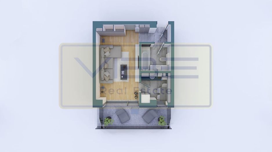 Apartament 1 camera premium cu terasa COPOU - Poză 22