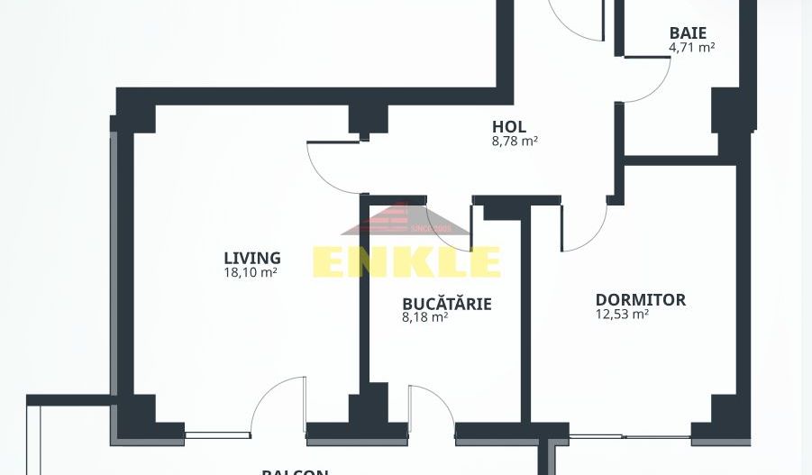 De vanzare apartament cu doua camere in bloc nou, Iasi - Schiță 1
