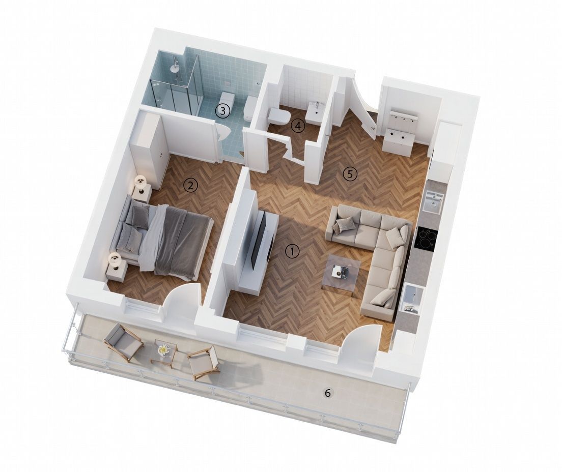 De închiriat – Apartament 2 camere cu vedere frontală la lac & loc de parcare - Poză 8