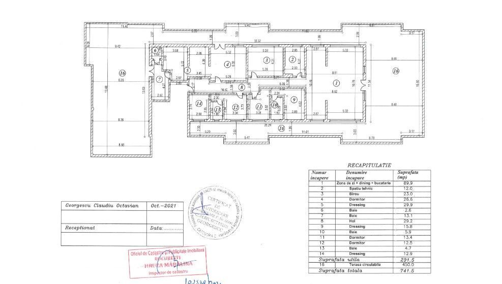 Penthouse spectacular I 291 mp util si 450 terasa - Poză 12