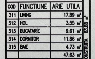 Apartament 2 camere, bloc nou, P+3, Ap.26, Et.3, Bl.3 - CP2440358 - Poză 6